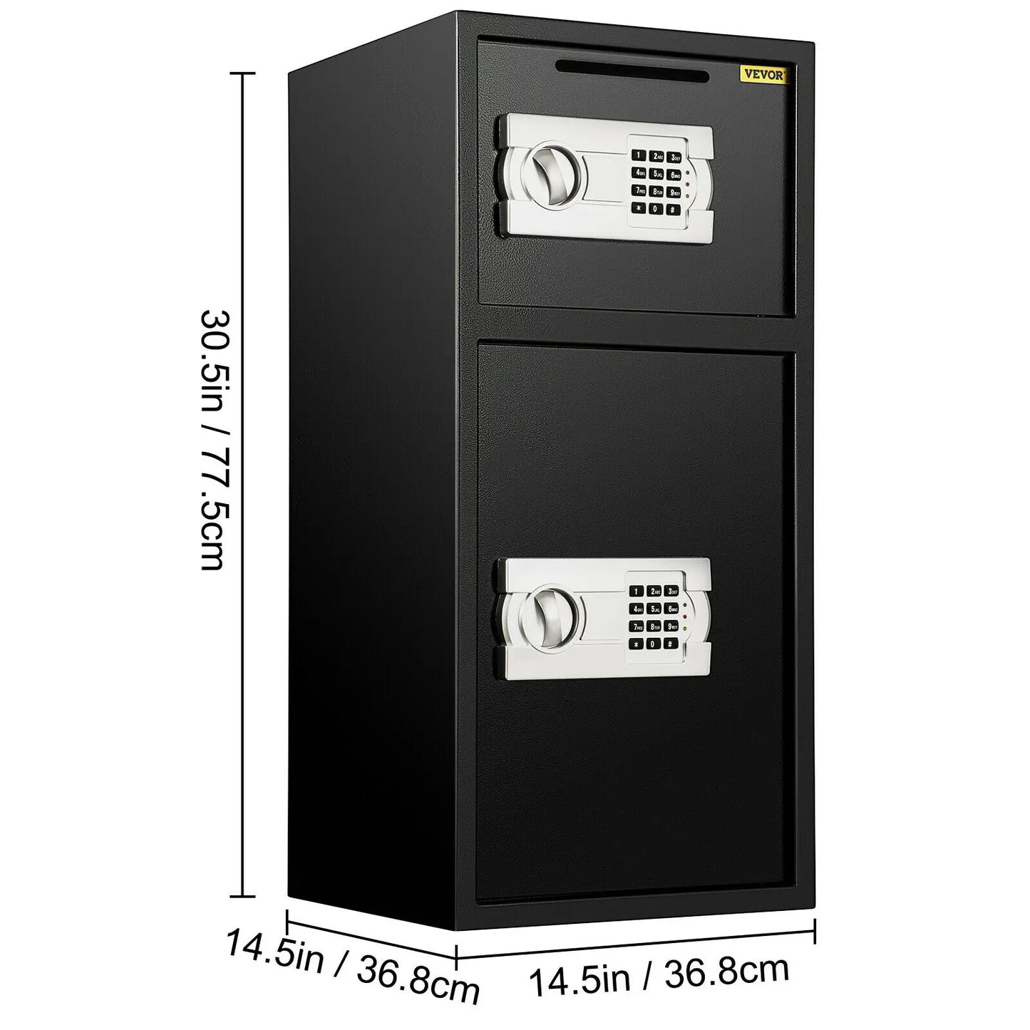 SucceBuy Double Door Safe Deposit Box Electronic Lock