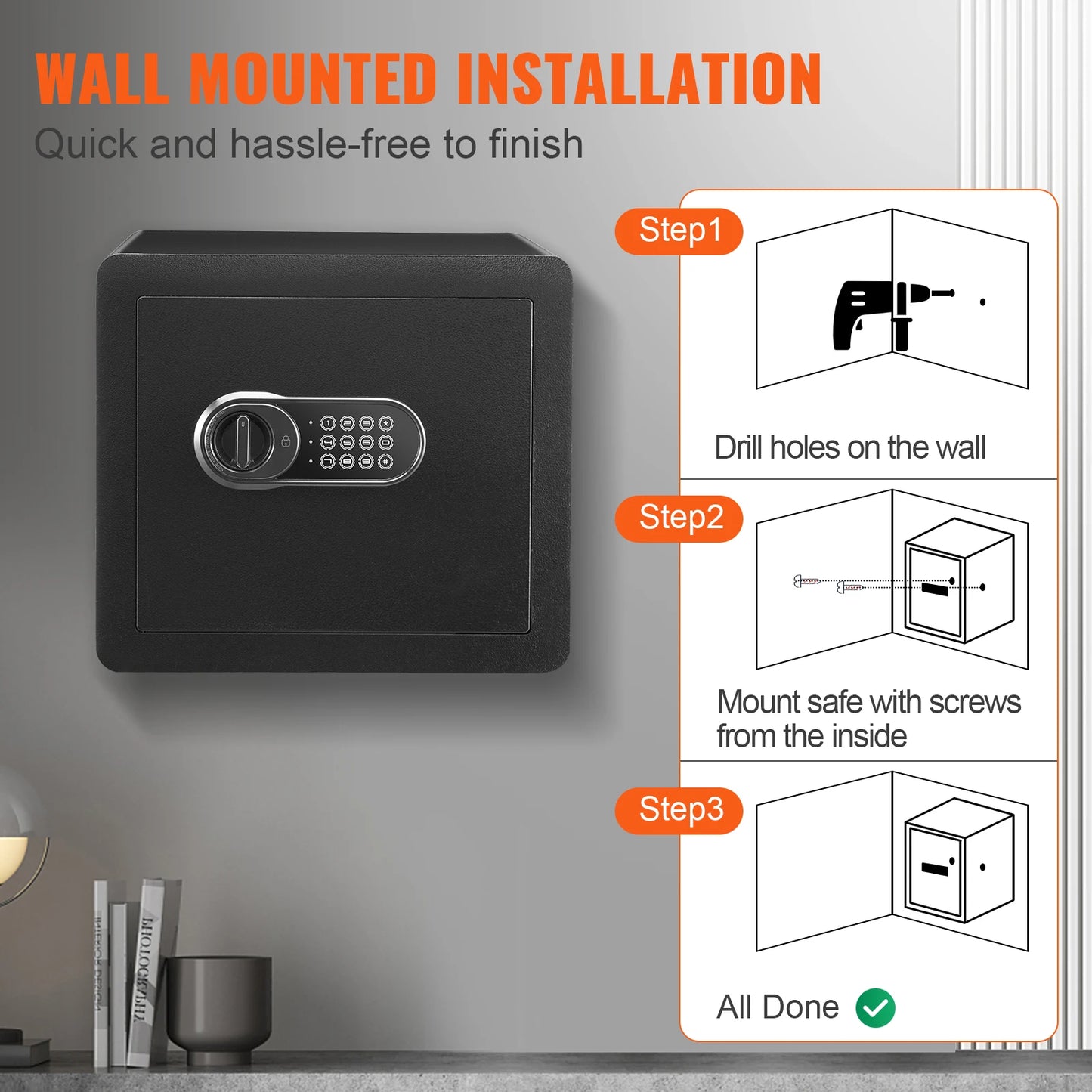SucceBuy Electronic Safe Box With Digital Access And Override Keys