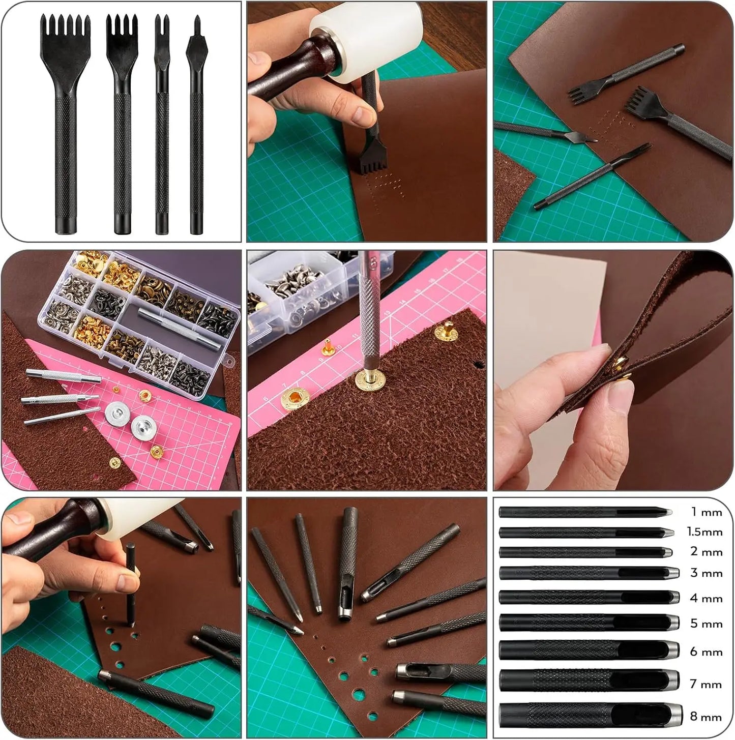 Leather Craft Tool Kit Storage Bag for Stamping and Carving