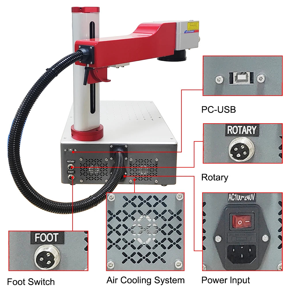 HUNST Foldable Portable Laser Marking Machine 30W