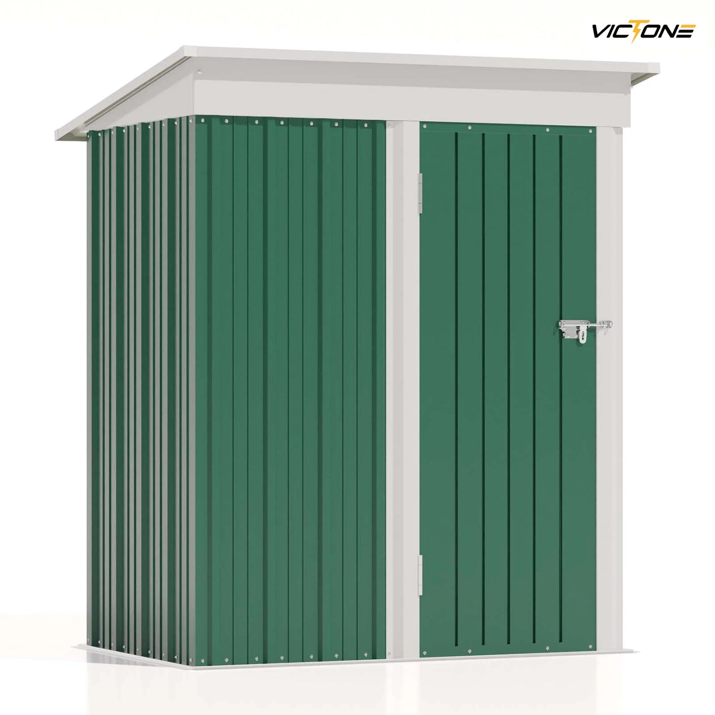 Victone Outdoor Storage Shed With Sloped Roof And Lockable Door