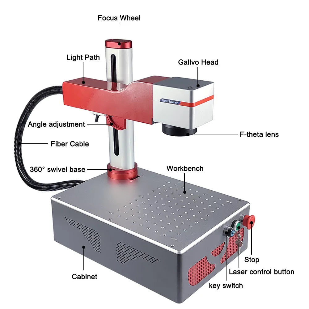 HUNST Foldable Portable Laser Marking Machine 30W
