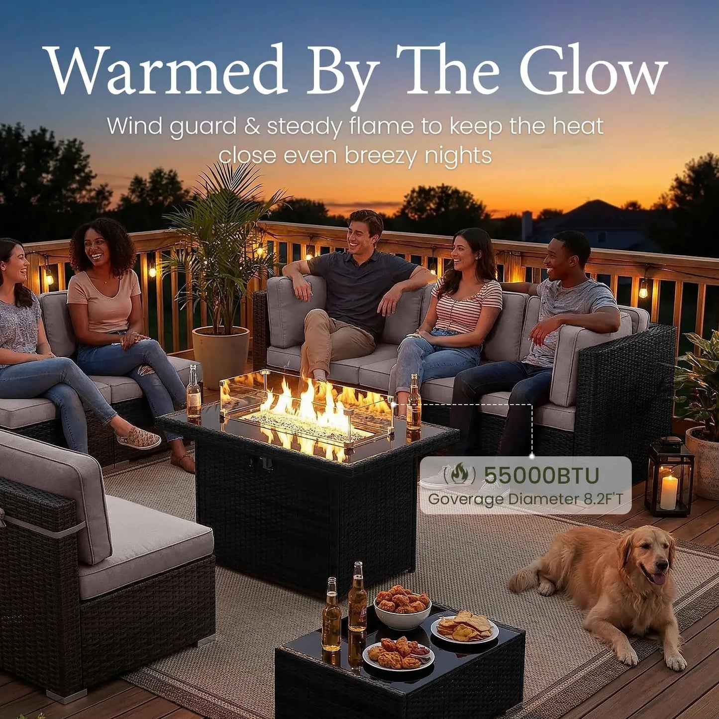 Patio Furniture Set With Fire Pit Table