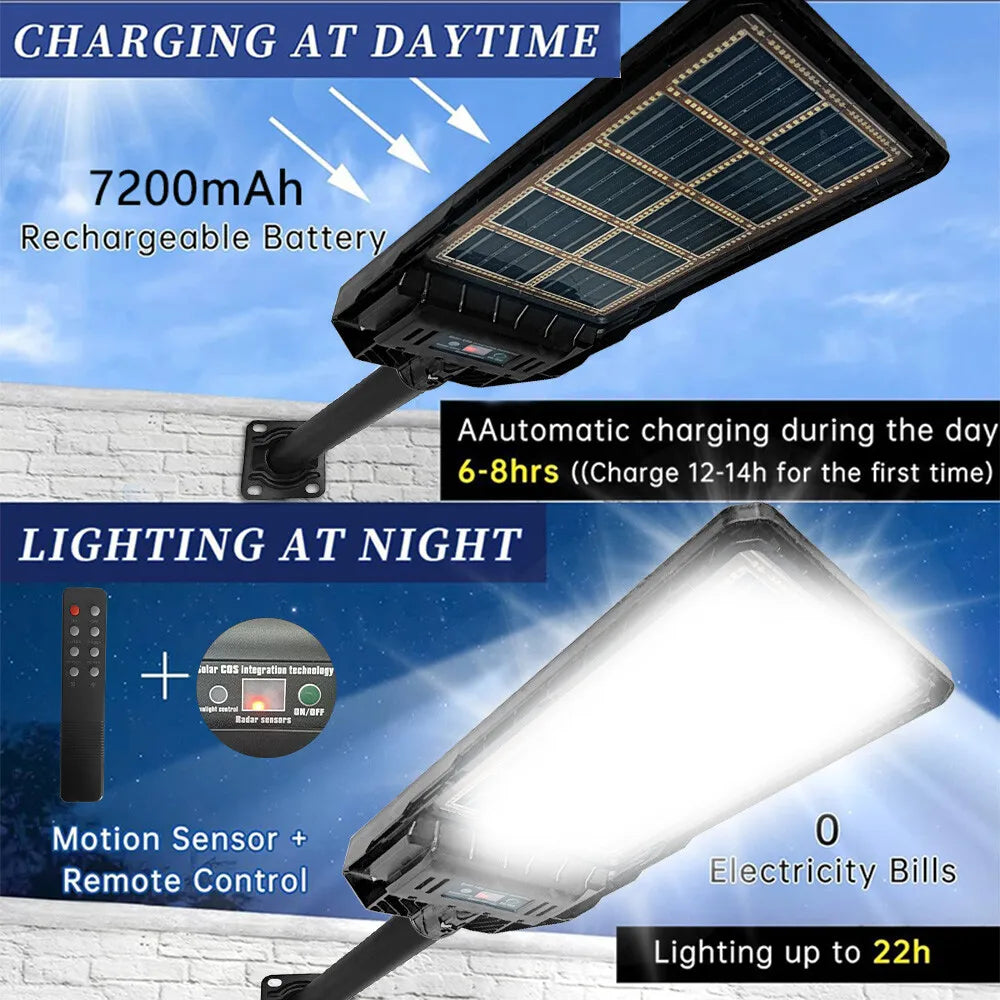 AT Solar Street Light With Motion Sensor And Remote Control