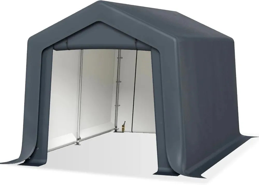Outdoor Storage Shed Carport Heavy Duty with Roll Up Doors