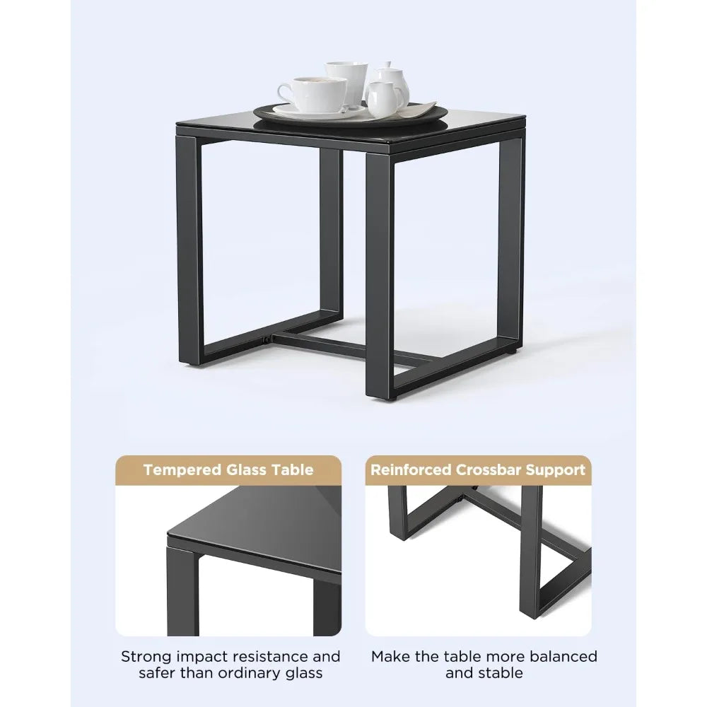 3 Piece Patio Furniture Set Rocking Bistro Outdoor Rattan With Coffee Table