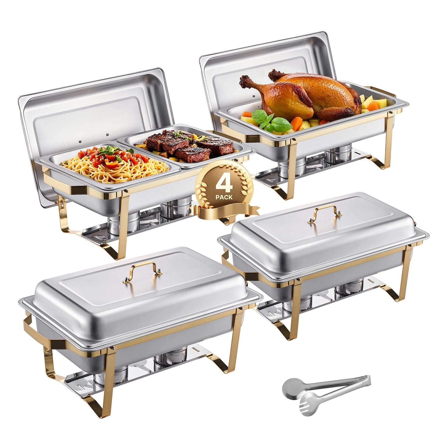 SucceBuy Stainless Steel Chafing Dish Buffet Set Chafer