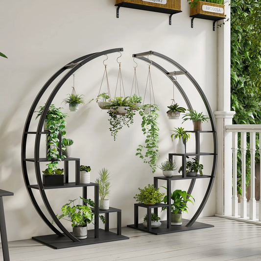 TWISTER.CK 5-Tier Flower Plant Stand Indoor Metal Rack