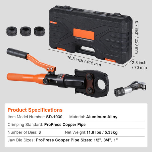 Succebuy Hydraulic Pipe Crimping Tool For Copper Tube Fittings