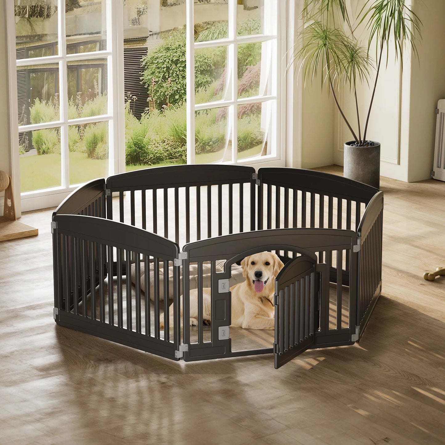 JHK Plastic Dog Playpen Durable Portable Pet Fence