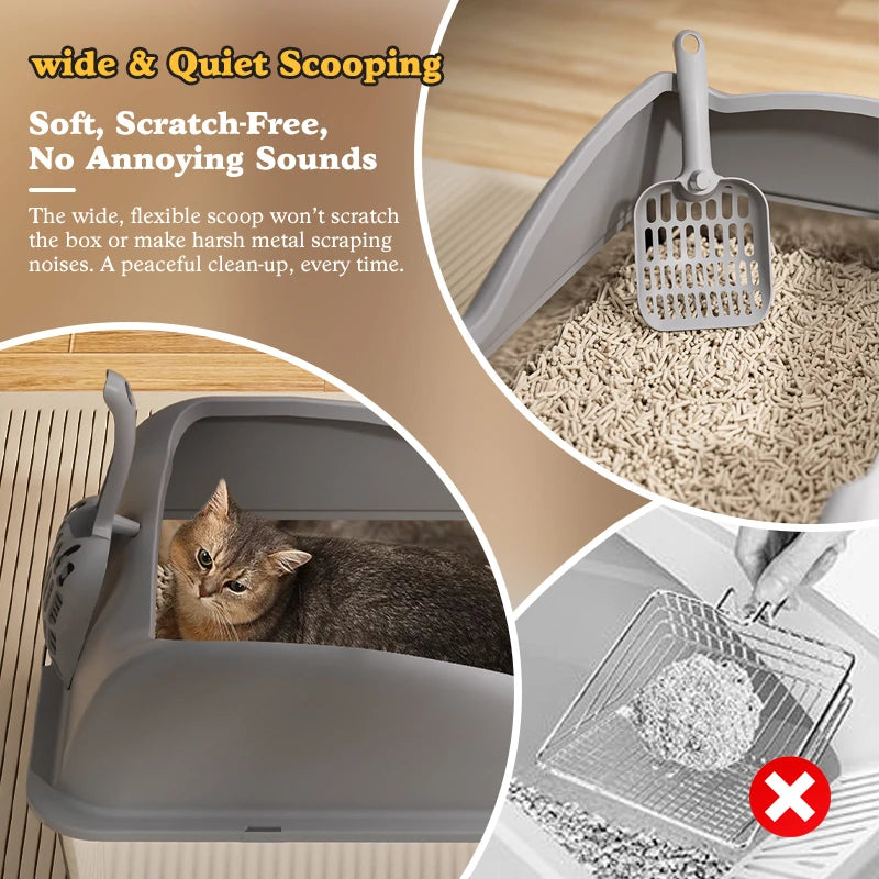 Stainless Steel Cat Litter Box With Lid Odor-Resistant Easy Clean