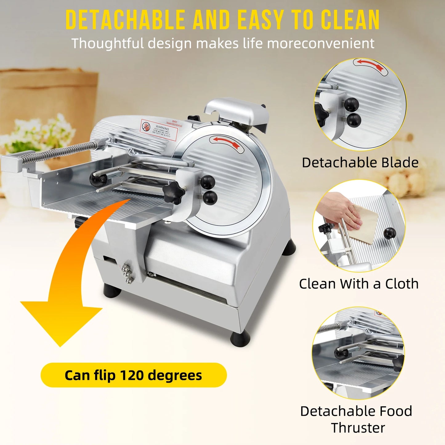 Adoolla Automatic Meat Slicer With Dual 240W and 430W Motors