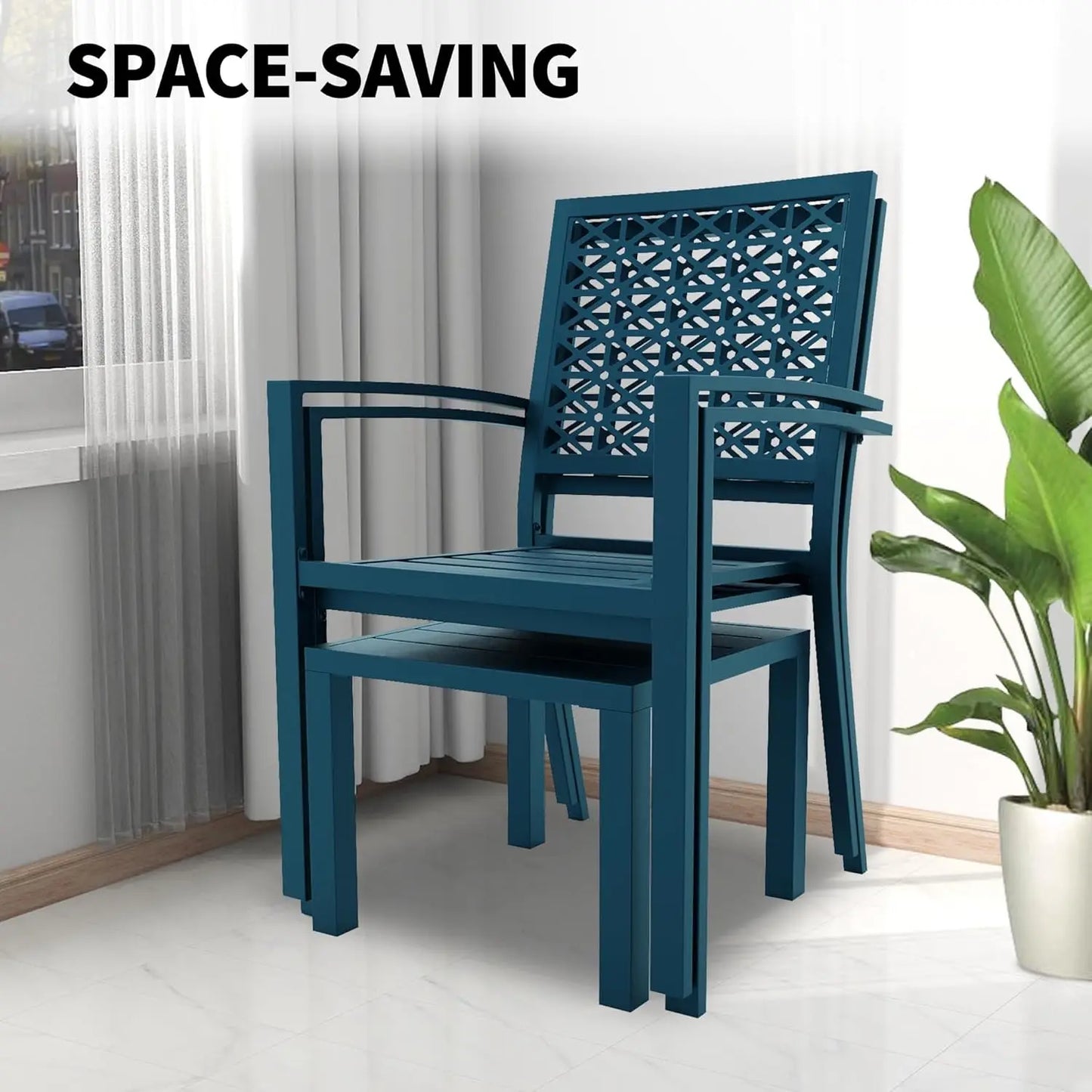 TWISTER.CK Patio Bistro Set Outdoor Table and Chairs
