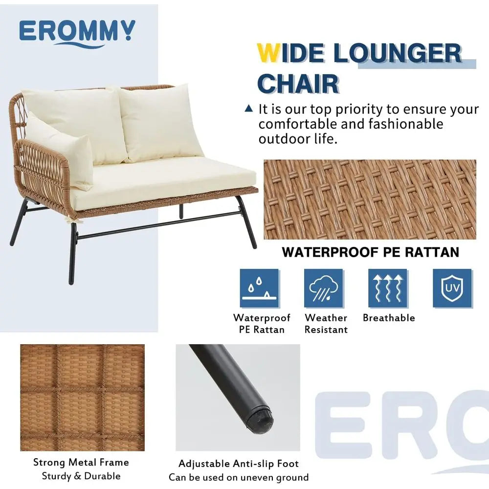 Outdoor L Shaped Sectional Sofa Set With Cushions And Glass Table