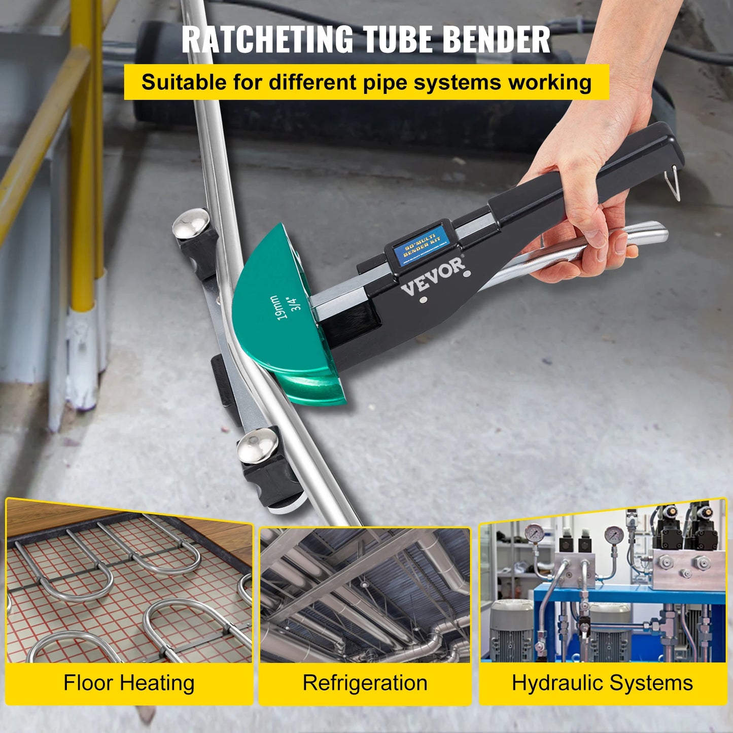 Succebuy Manual Copper Ratcheting Pipe Bender Kit With 7 Dies