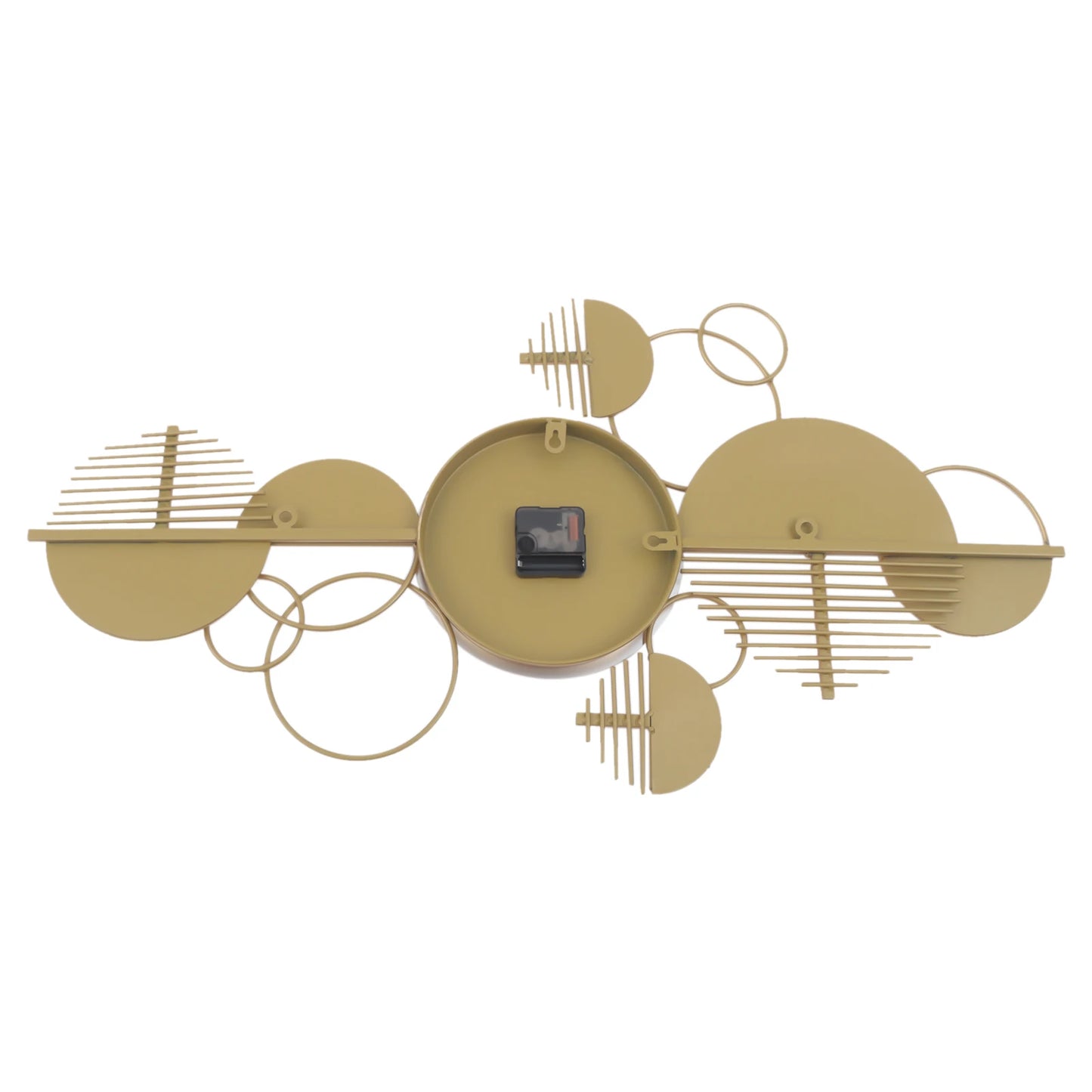 Creative Modern Metal Wall Clock Battery Operated Silent Decorative