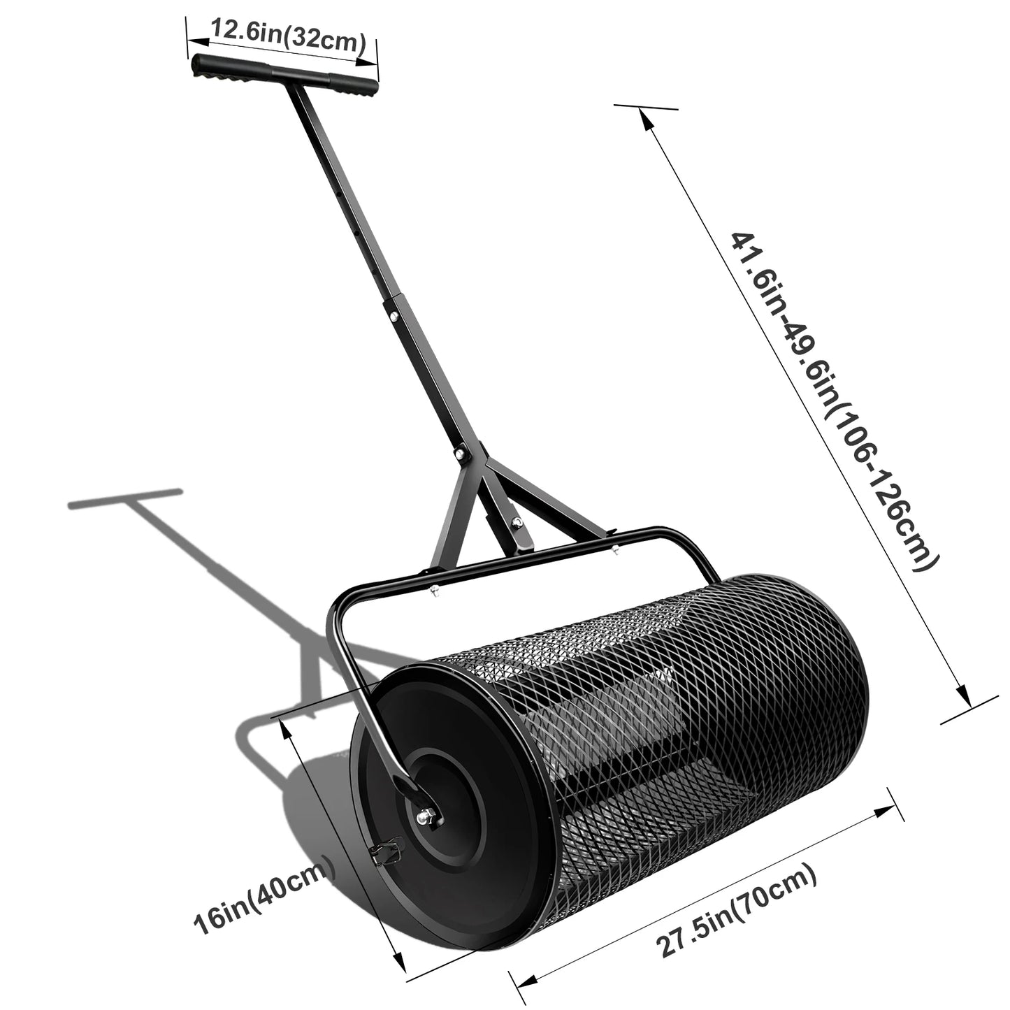 T Shape Handle Compost Peat Moss Metal Mesh Manure Spreader