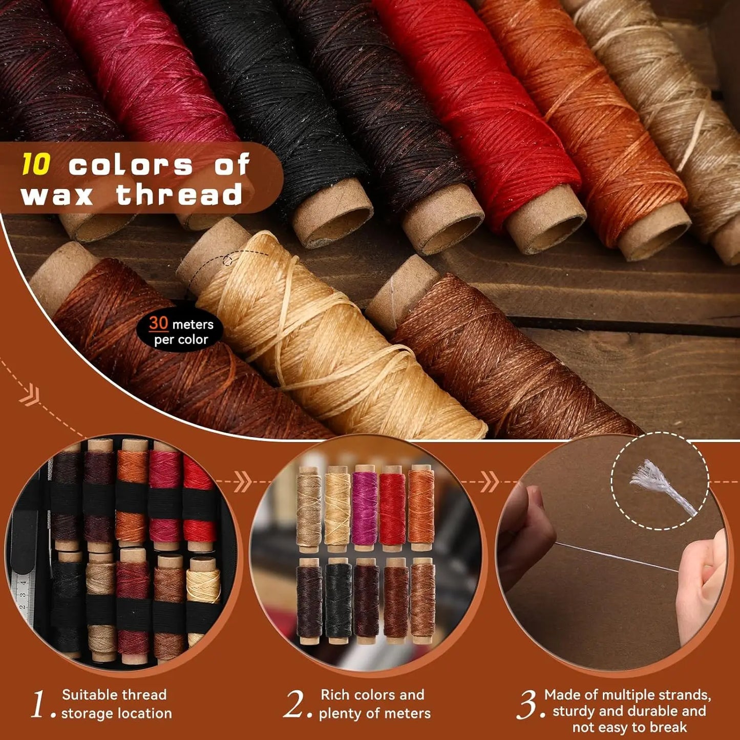Leather Craft Kit With Storage Bag And Tools For DIY