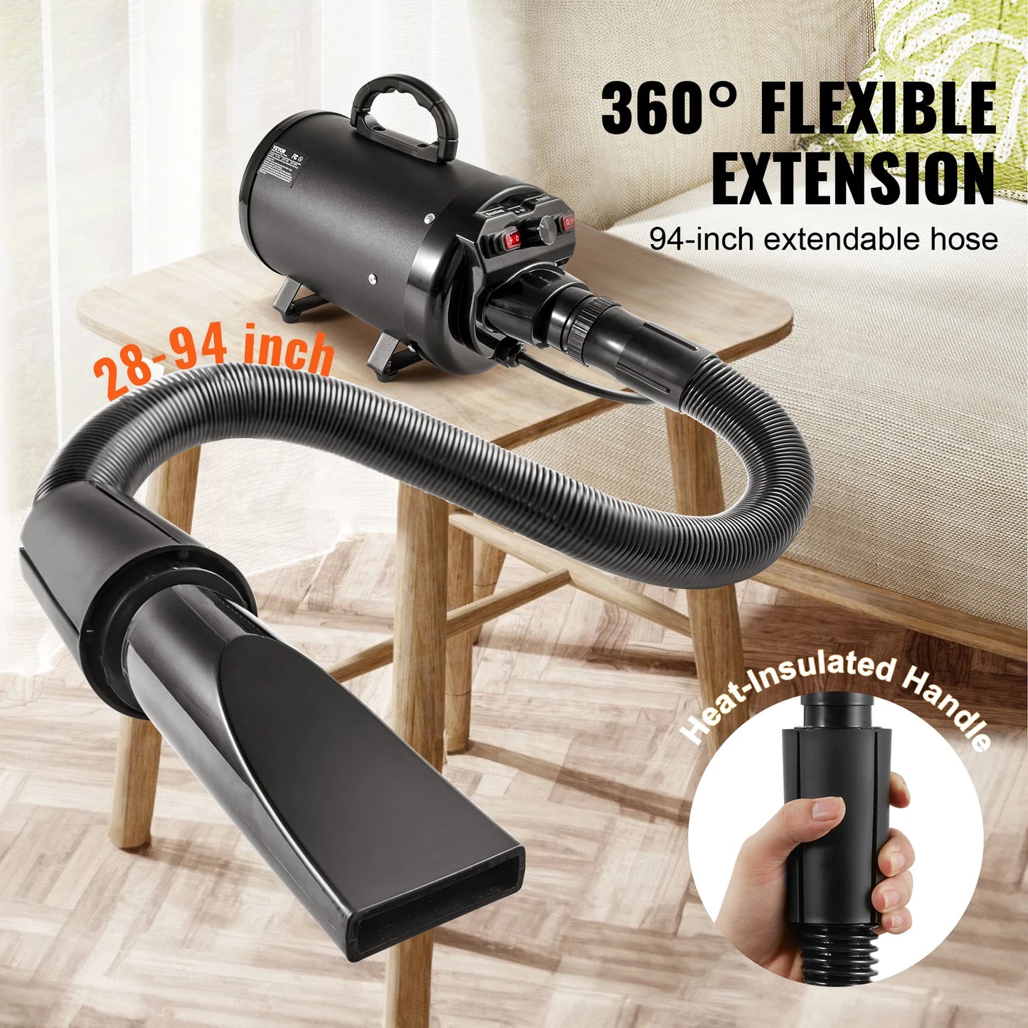 SucceBuy Dog Blow Dryer With Adjustable Speed Temperature Control