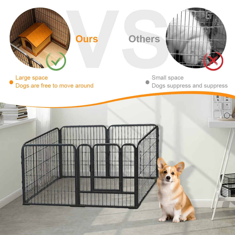 APWIKOGER Heavy Duty Pet Playpen Six Panel Portable Fence