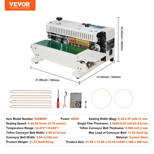 SucceBuy Horizontal Band Sealer Machine For Plastic Bags