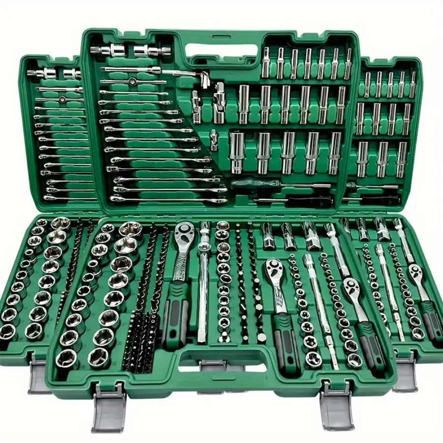 216 Piece Multifunctional Car Repair Tool Set With Plastic Storage Box