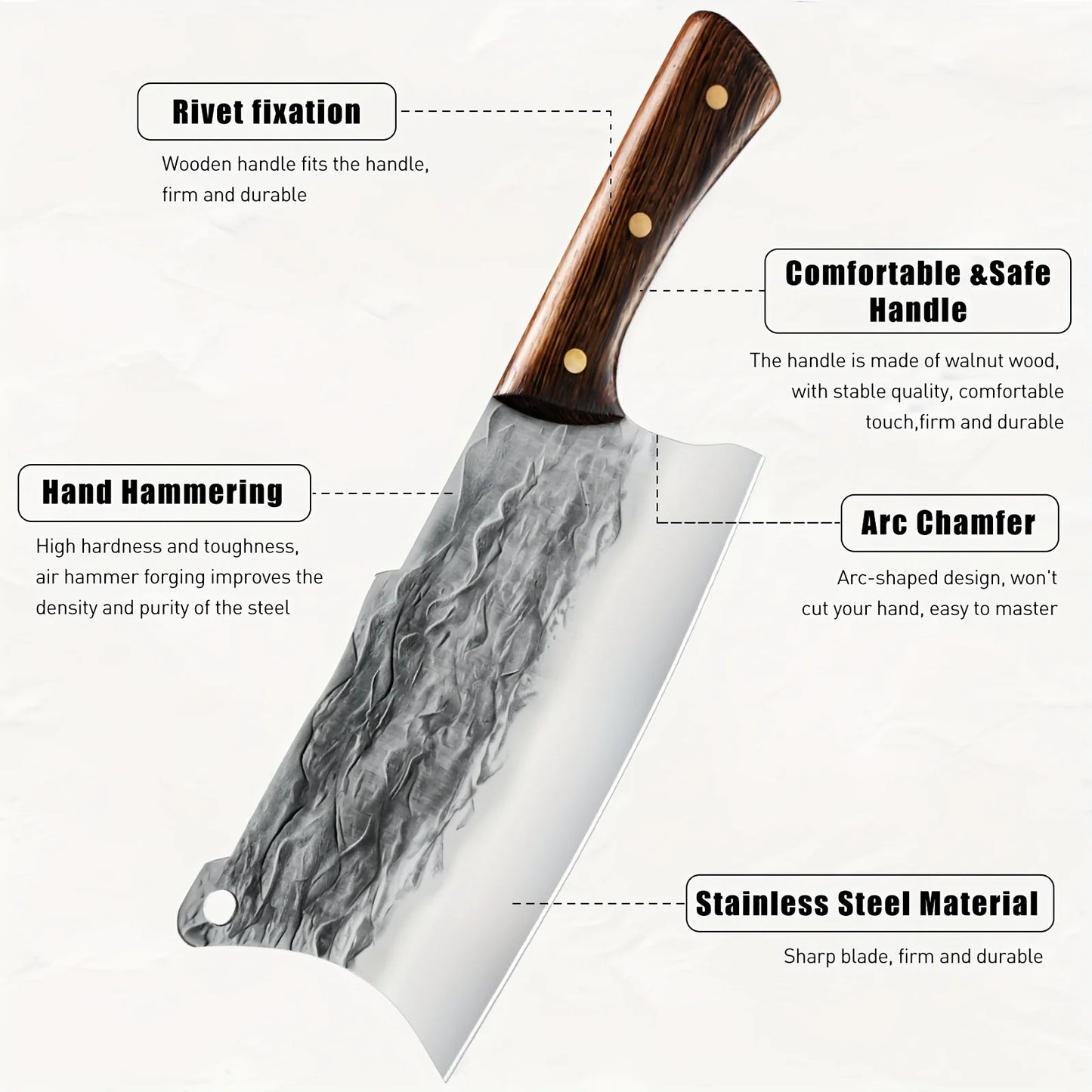 ZENG 7 Piece Kitchen Knife Set Stainless Steel Ultra Sharp