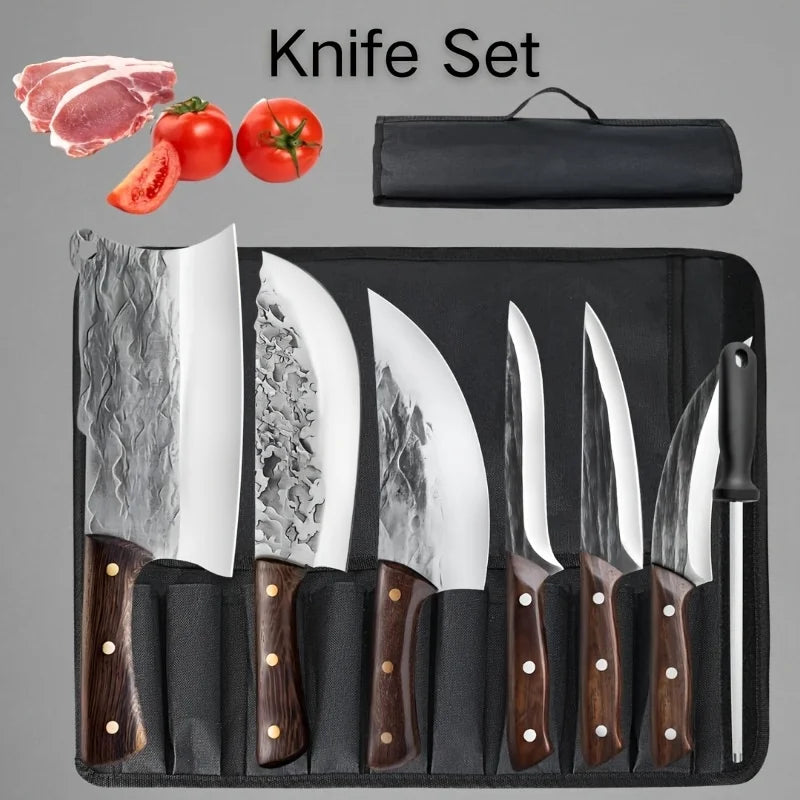 ZENG 7 Piece Kitchen Knife Set Stainless Steel Ultra Sharp