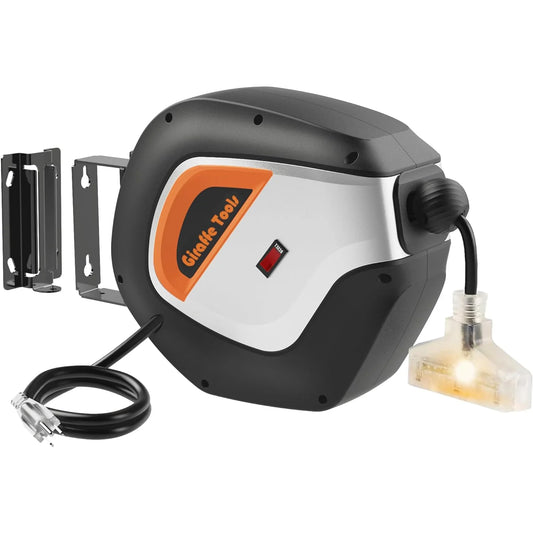 Giraffe Tools Retractable Power Cord Reel Heavy Duty Extension Cord