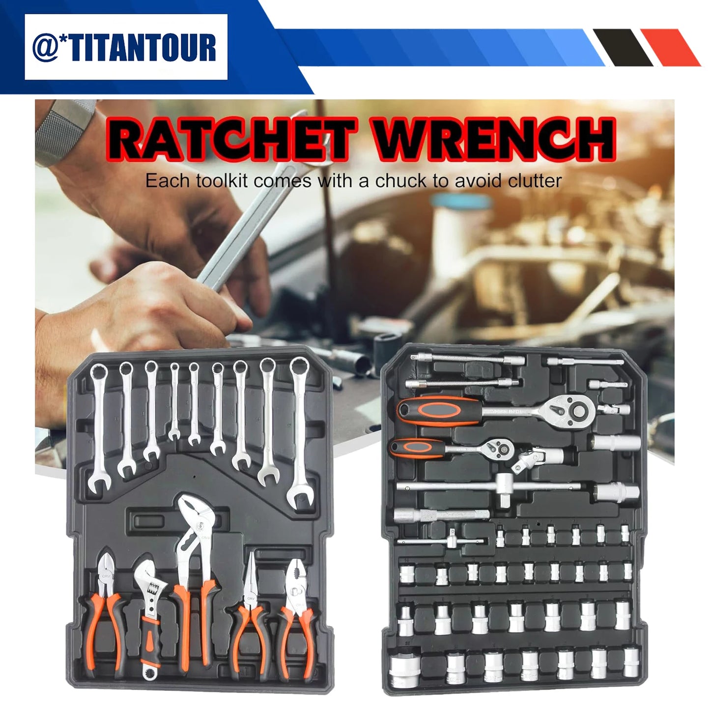 999-Piece Professional Industrial Repair Tool Set for Home and Automotive