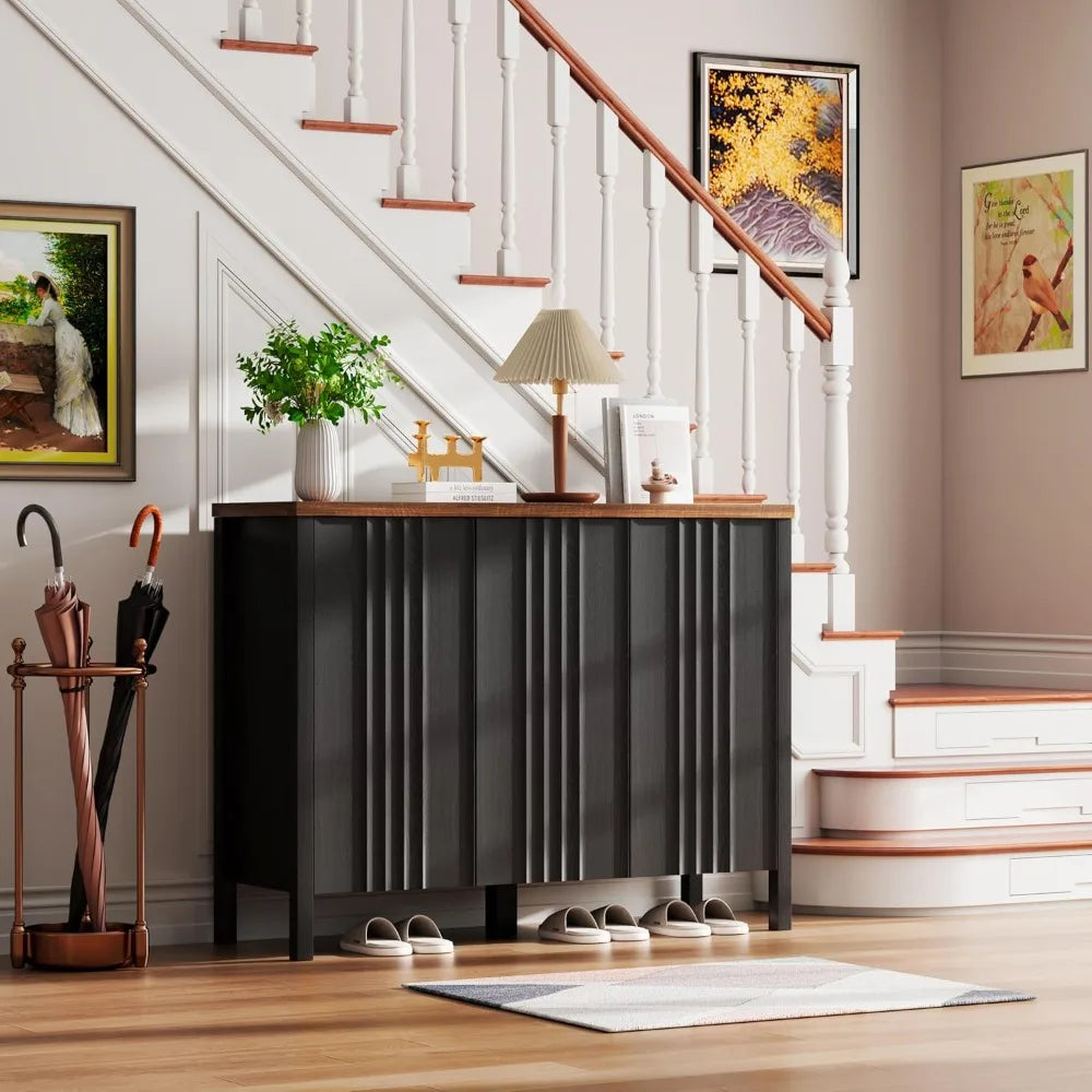 XIAOLANG Shoe Cabinet With 3 Doors And Hidden Storage Entryway
