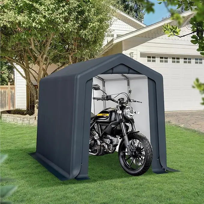 Outdoor Storage Shed Carport Heavy Duty with Roll Up Doors