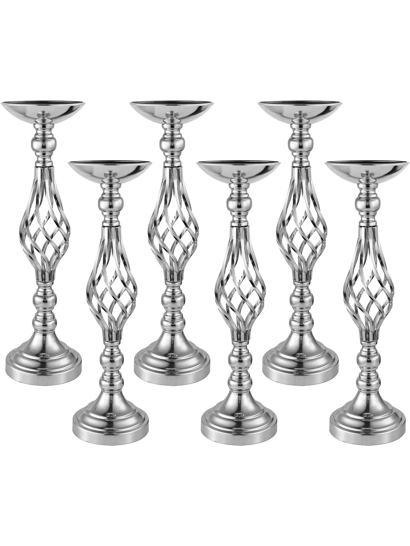 Set Of 6 Metal Flower Vases Centerpiece For Weddings