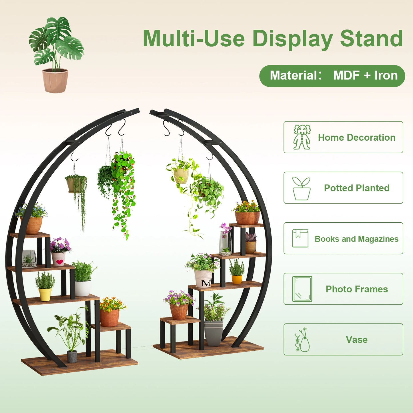 TWISTER.CK 5-Tier Flower Plant Stand Indoor Metal Rack