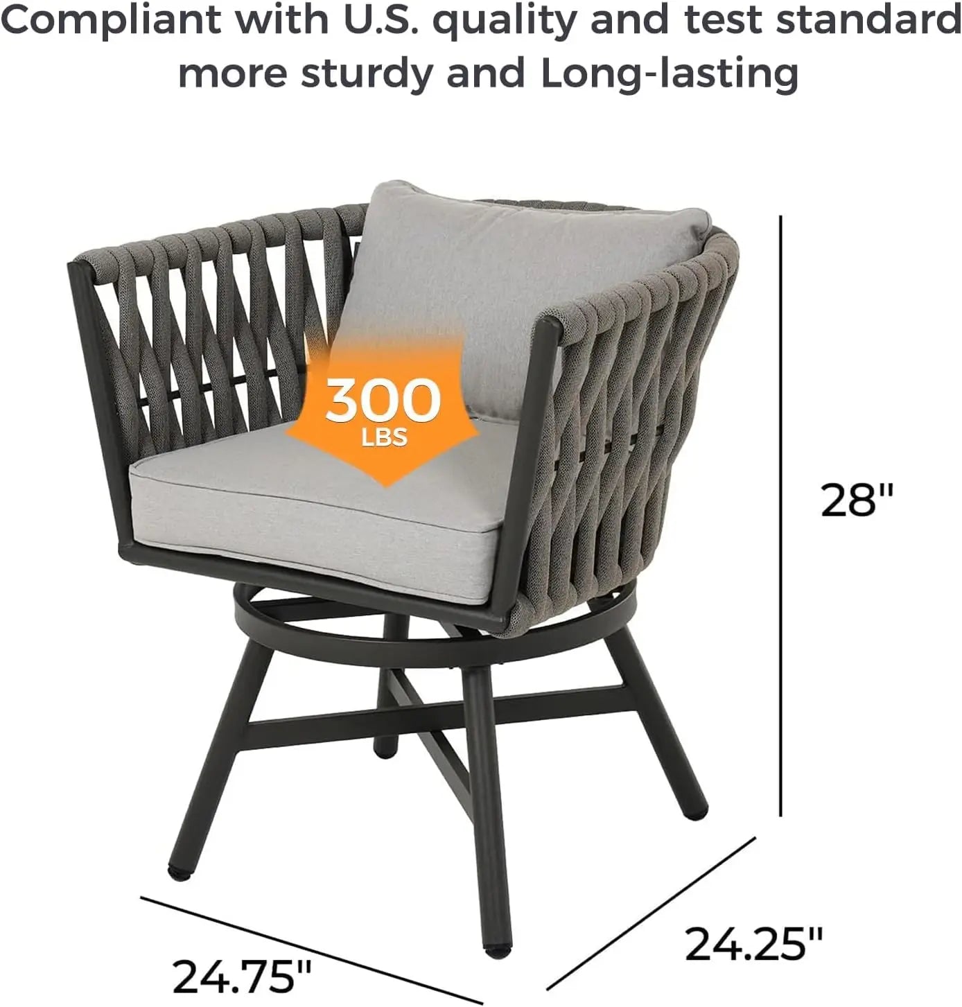 Grand Patio Outdoor Dining Set For 6 With Wicker Chairs