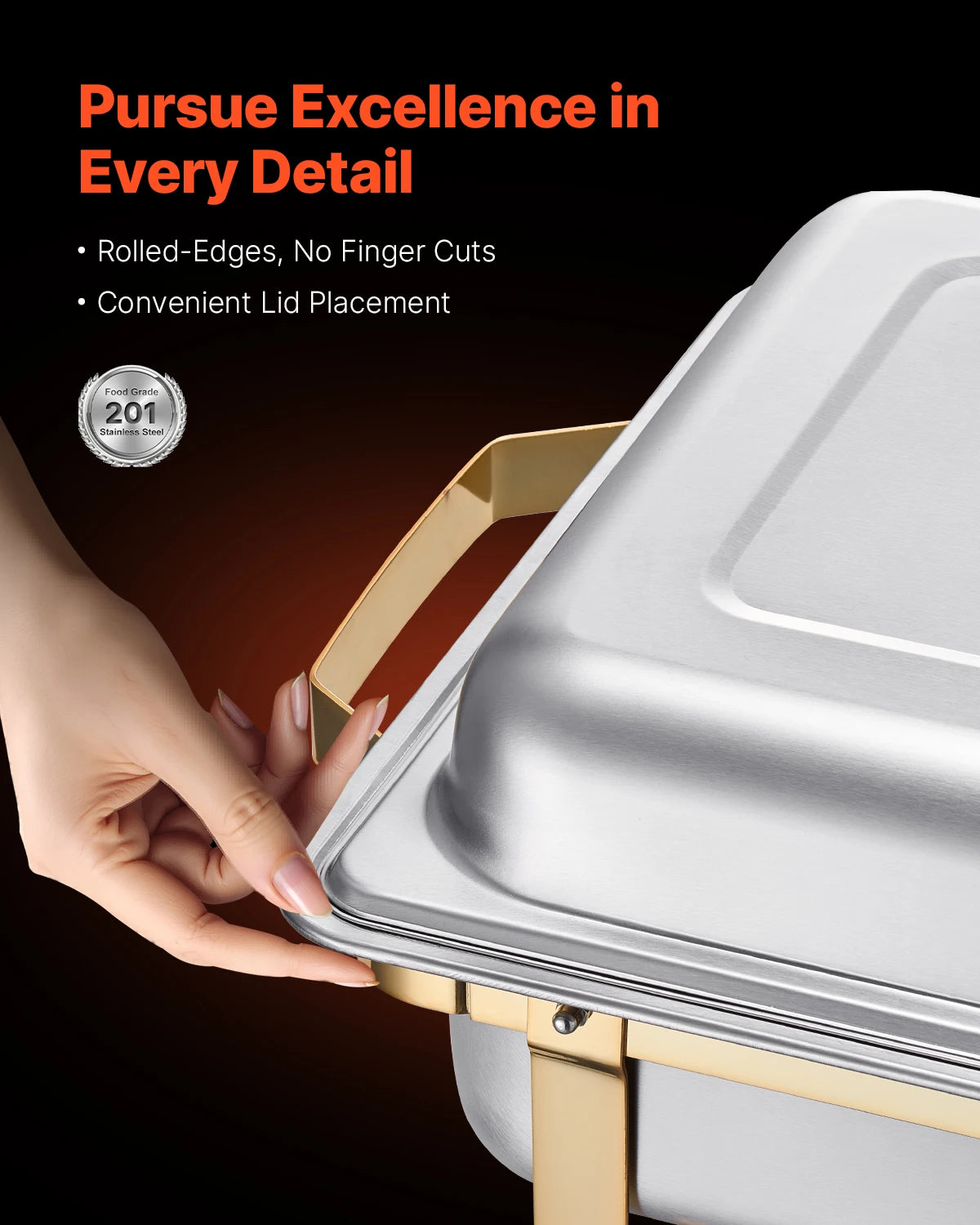 SucceBuy Stainless Steel Chafing Dish Buffet Set Chafer
