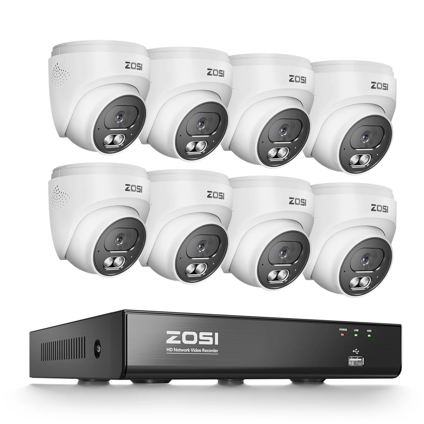 ZOSI 4K 8MP PoE CCTV Security System With NVR Bundle