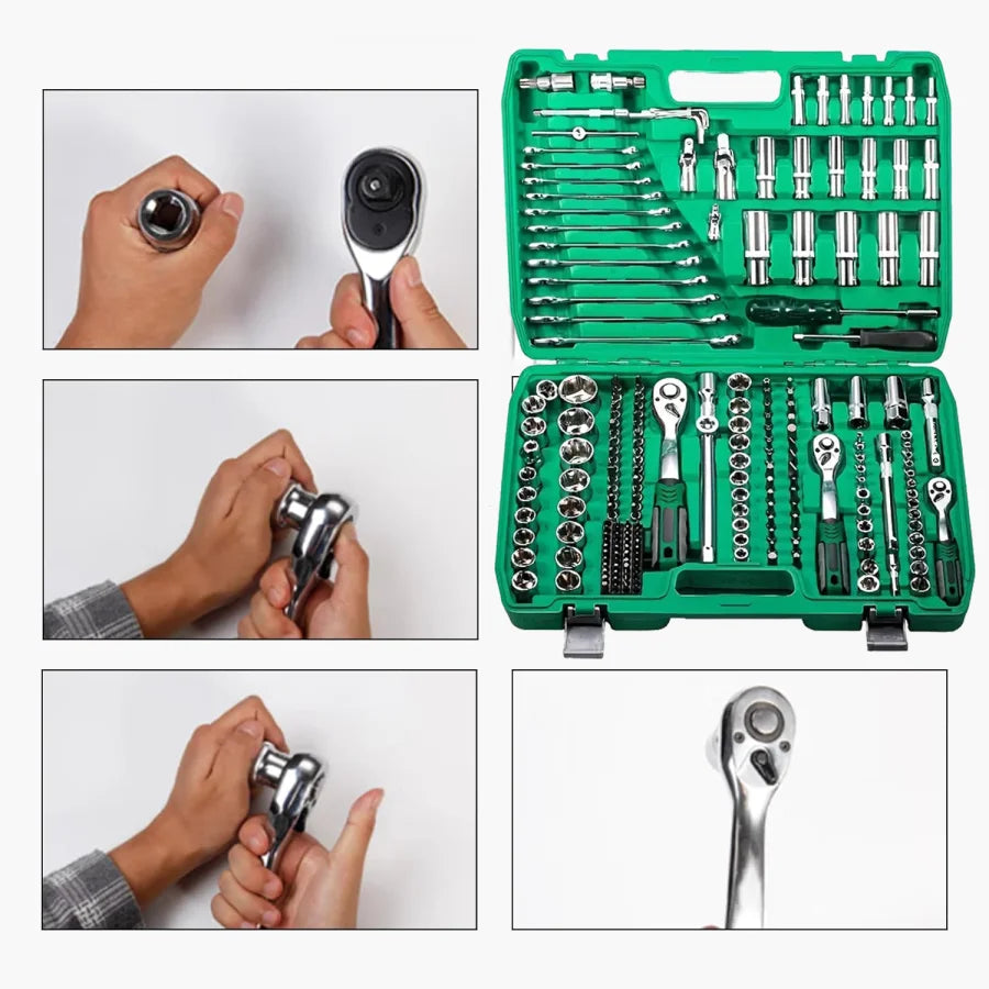 216 Piece Multifunctional Car Repair Tool Set With Plastic Storage Box