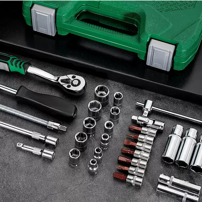 216 Piece Multifunctional Car Repair Tool Set With Plastic Storage Box