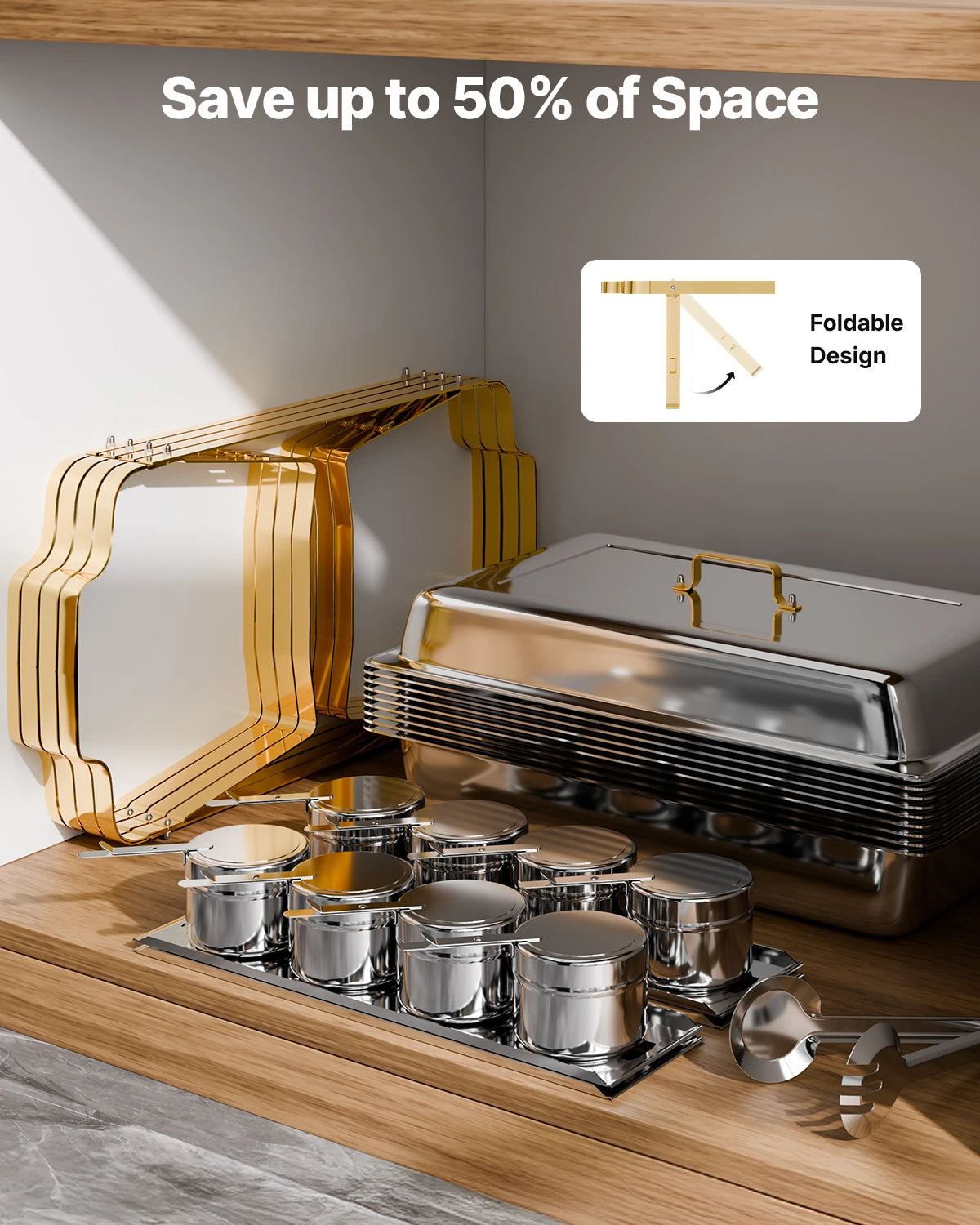 SucceBuy Stainless Steel Chafing Dish Buffet Set Chafer