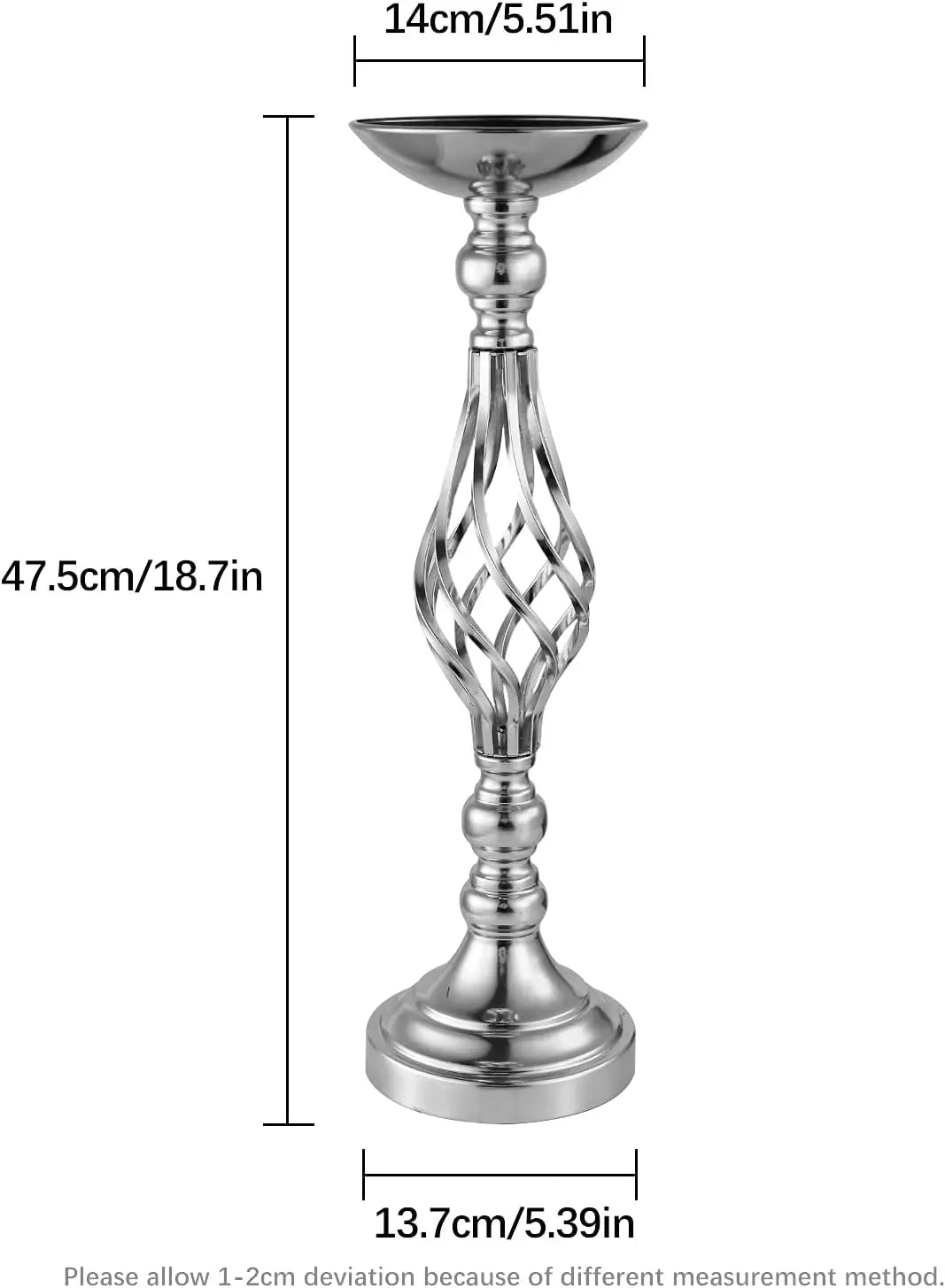 Set Of 6 Metal Flower Vases Centerpiece For Weddings