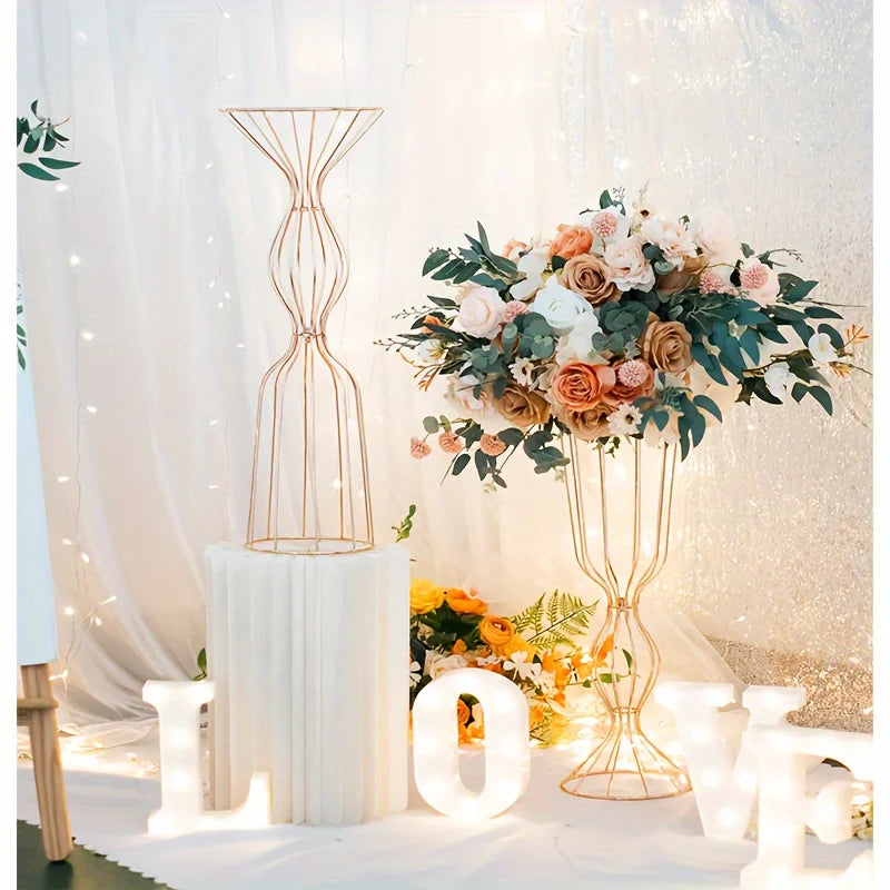 Modern Metal High Vases For Wedding Centerpieces And Home Decor