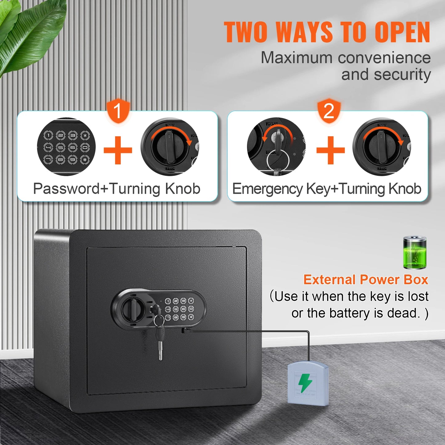 SucceBuy Electronic Safe Box With Digital Access And Override Keys