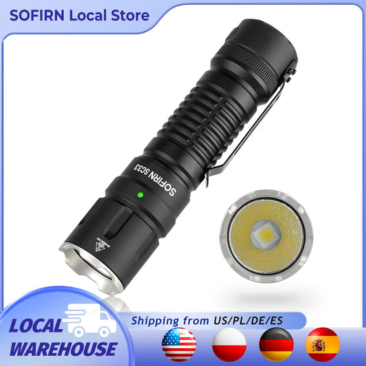 Sofirn SC33 XHP70 HI LED Flashlight USB C Rechargeable