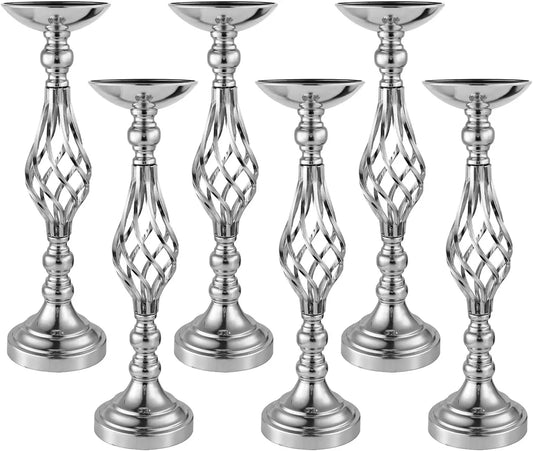 Set Of 6 Metal Flower Vases Centerpiece For Weddings