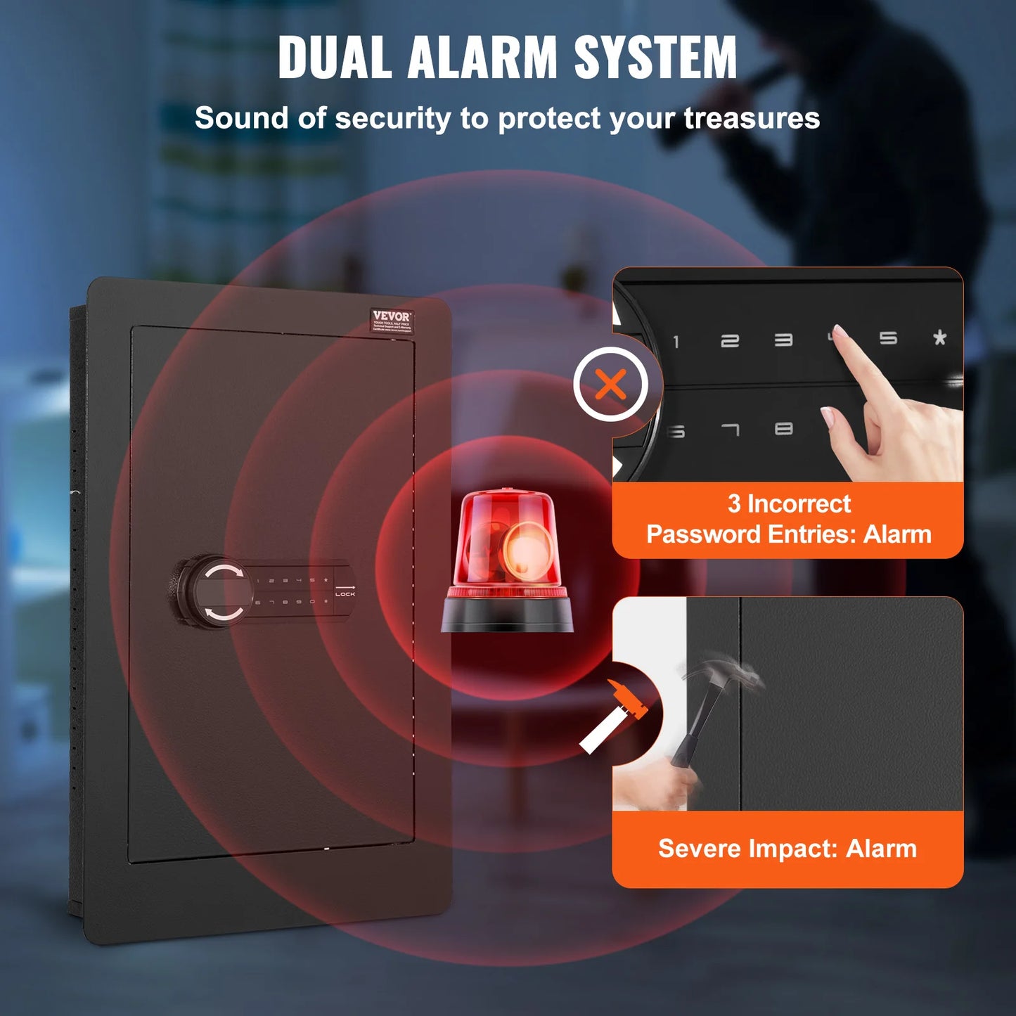 SucceBuy Wall Safe With Keypad Hidden In Wall