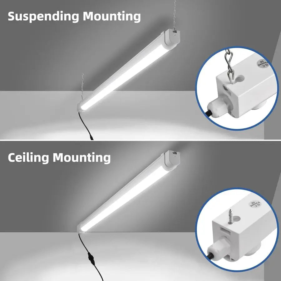 Solar Powered Shop Light With Motion Sensor IP65 Waterproof