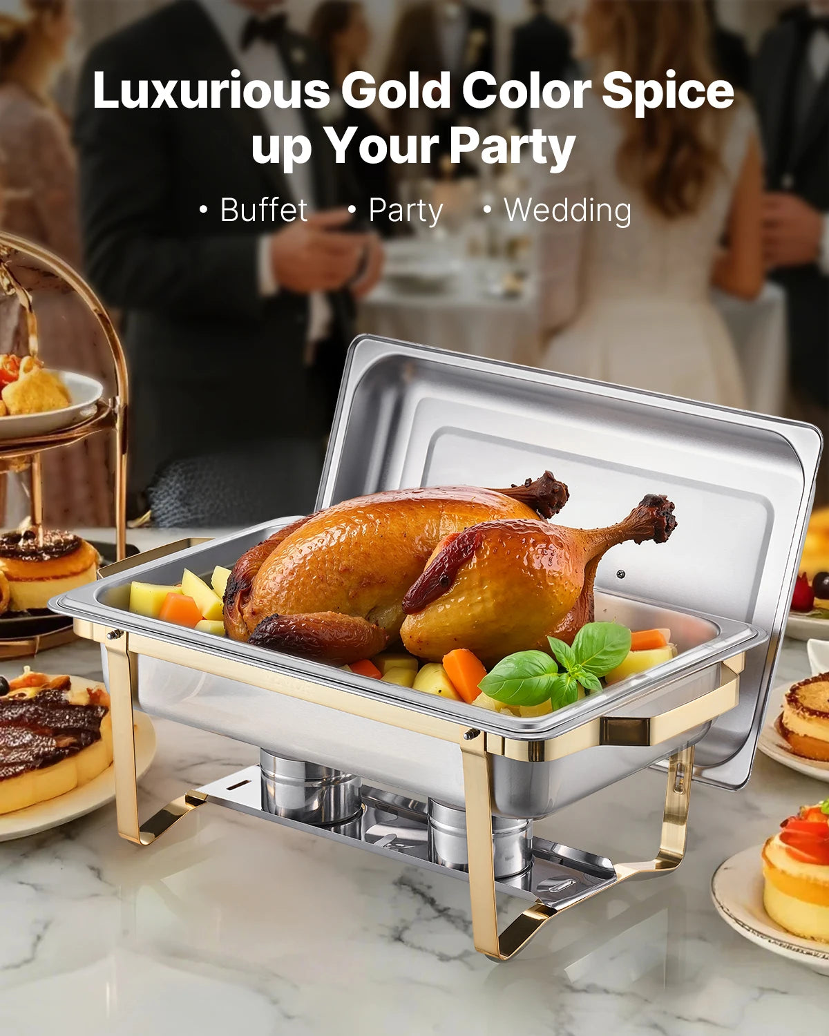 SucceBuy Stainless Steel Chafing Dish Buffet Set Chafer