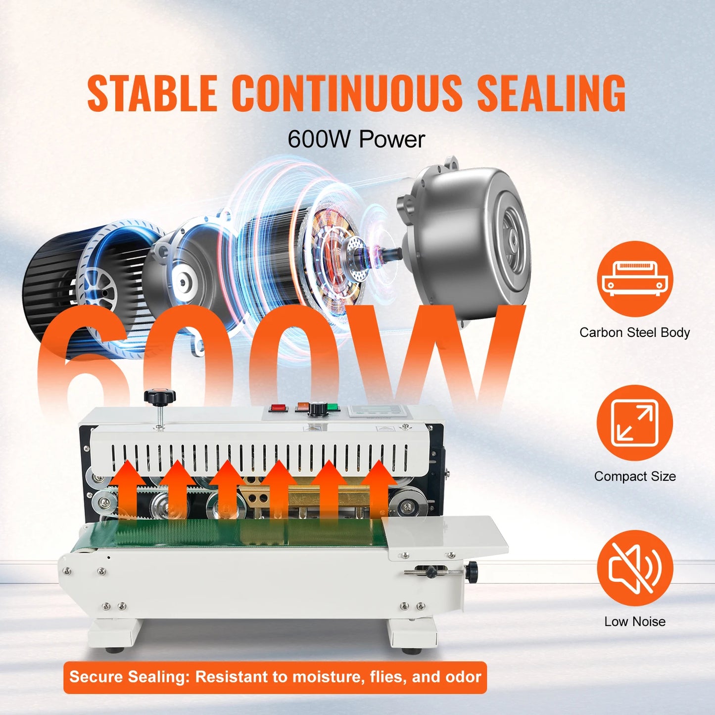 SucceBuy Horizontal Continuous Band Sealer Machine For Plastic Bags