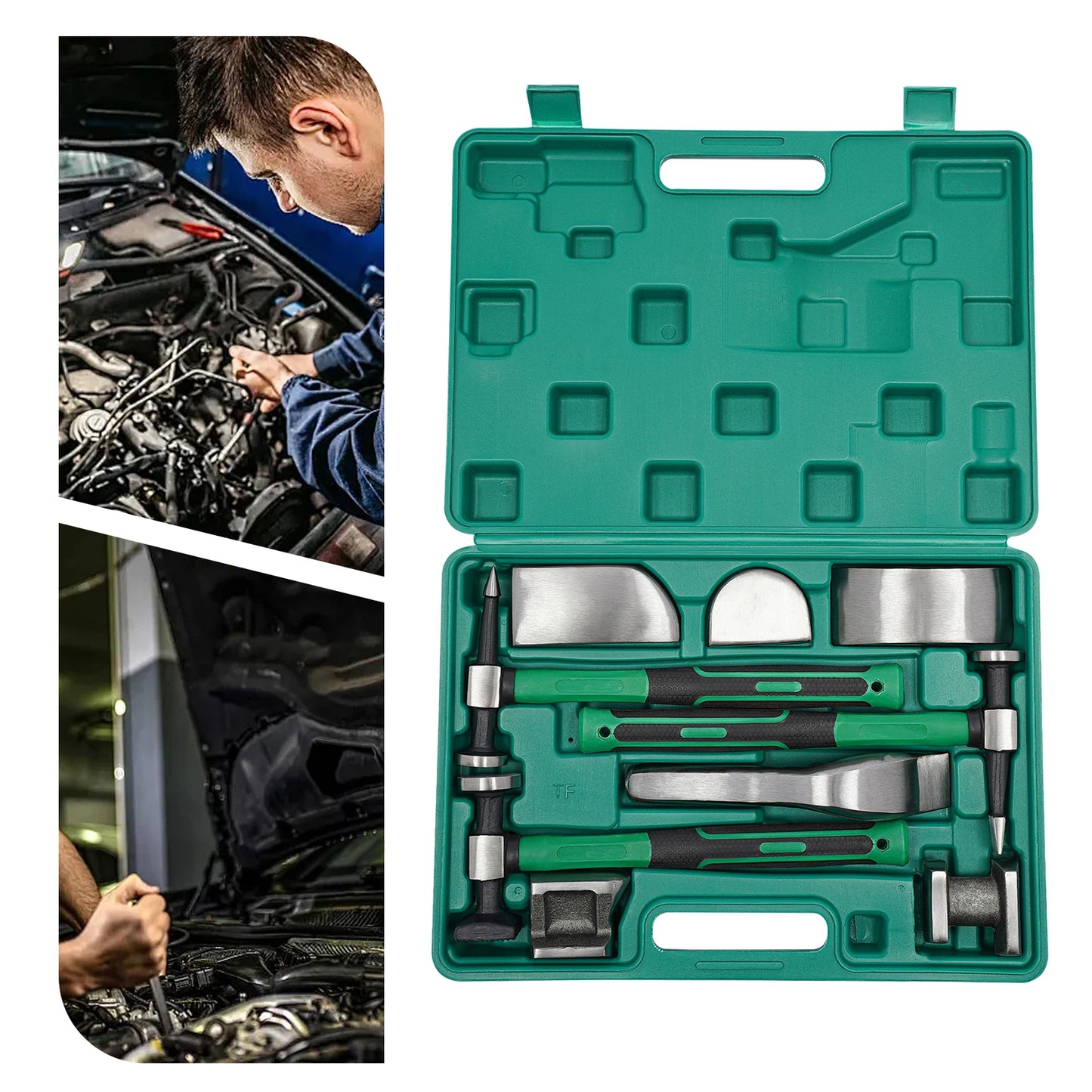 Auto Body Dent Repair Tool Kit 9-Piece Steel Set Professional